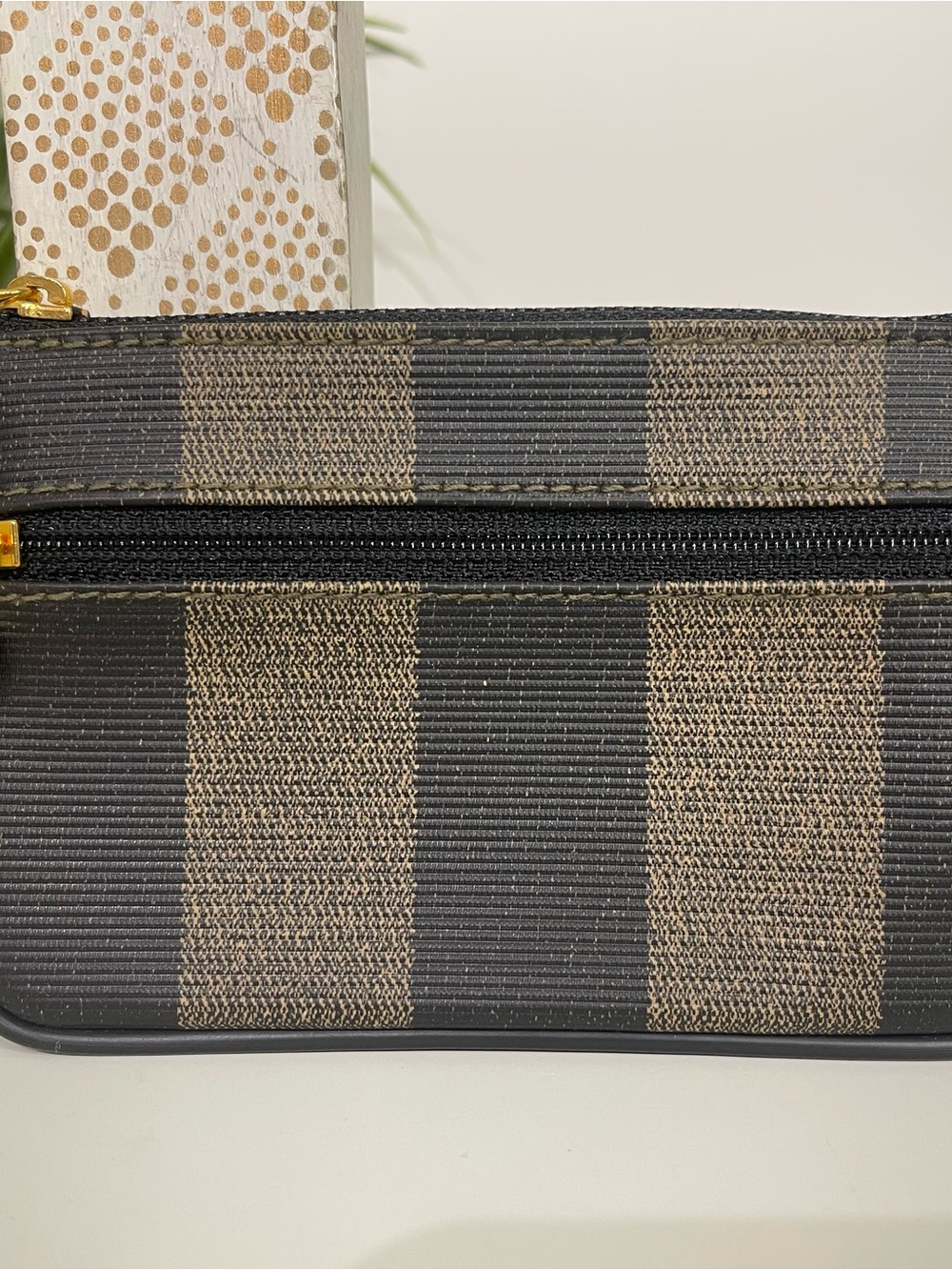 Fendi Pequin Zipper Pouch